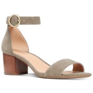 MICHAEL Michael Kors Lena Block Heel Dress Sandals Grey 6M